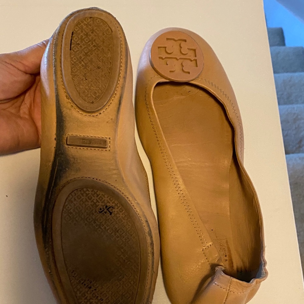 Tory Burch Camel Leather Flats - Picture 5 of 5